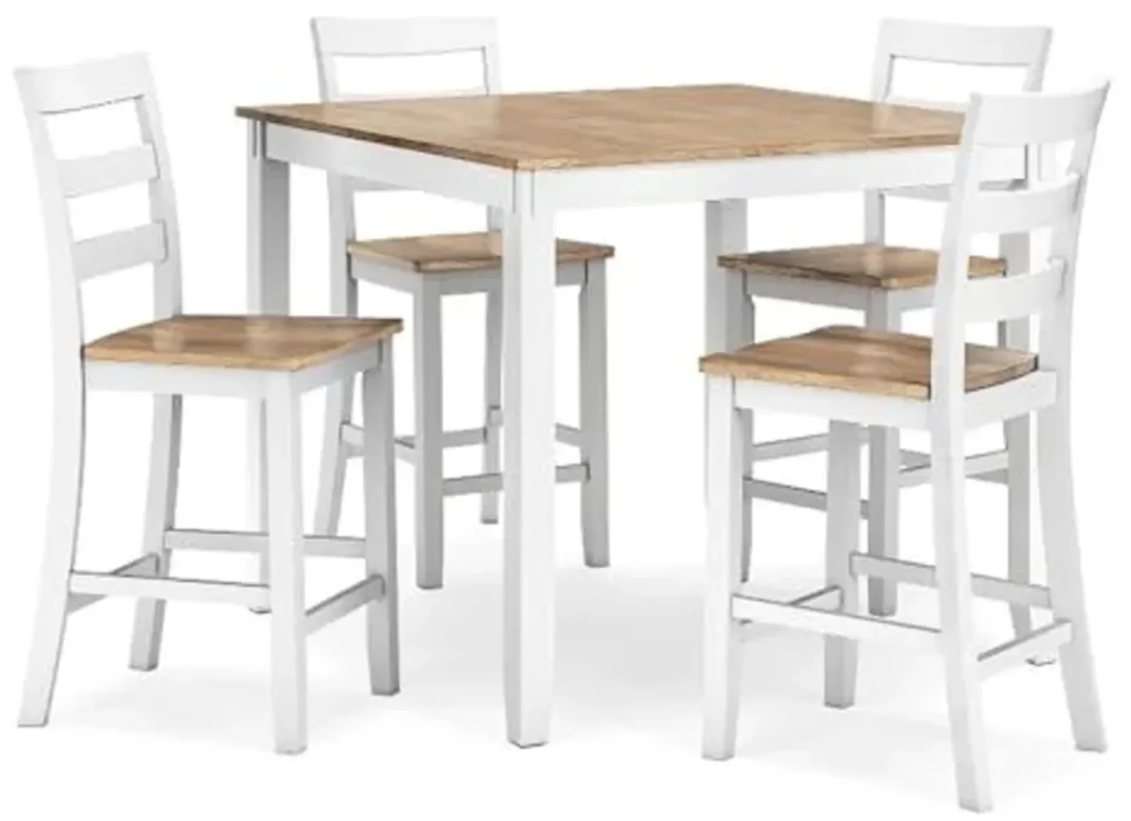 Ashley Furniture Gesthaven White Counter Height Dining Table Set - Set of 5