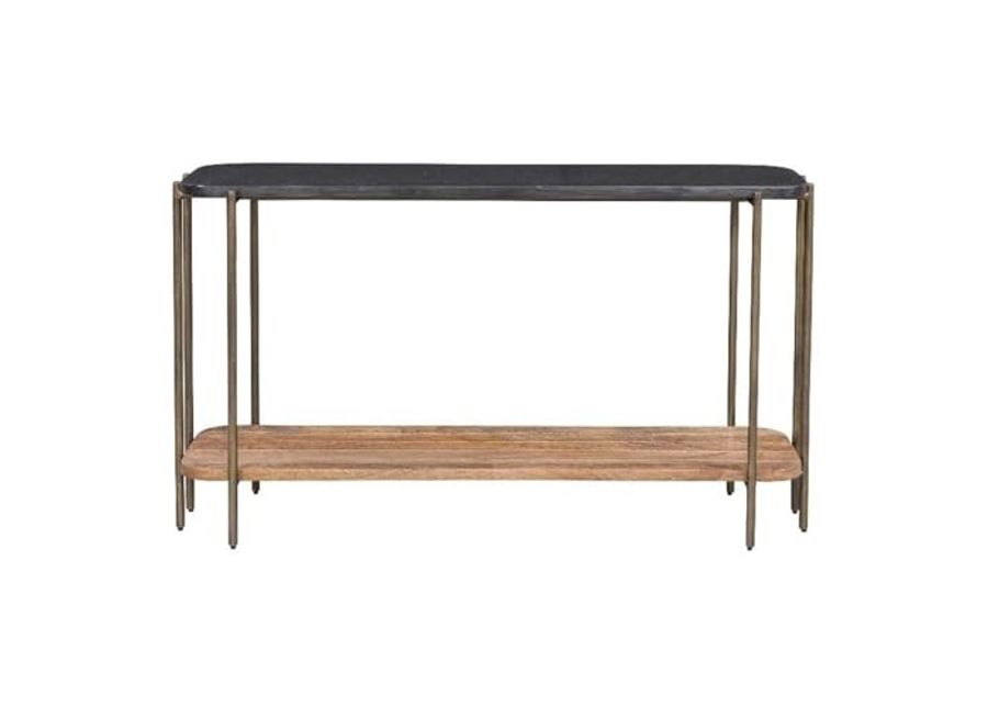 Bassett Mirror Company Adrienne Modern Console Table in Natural Wood