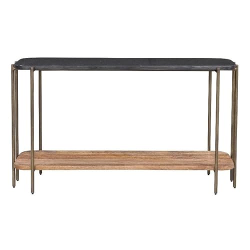 Bassett Mirror Company Adrienne Modern Console Table in Natural Wood