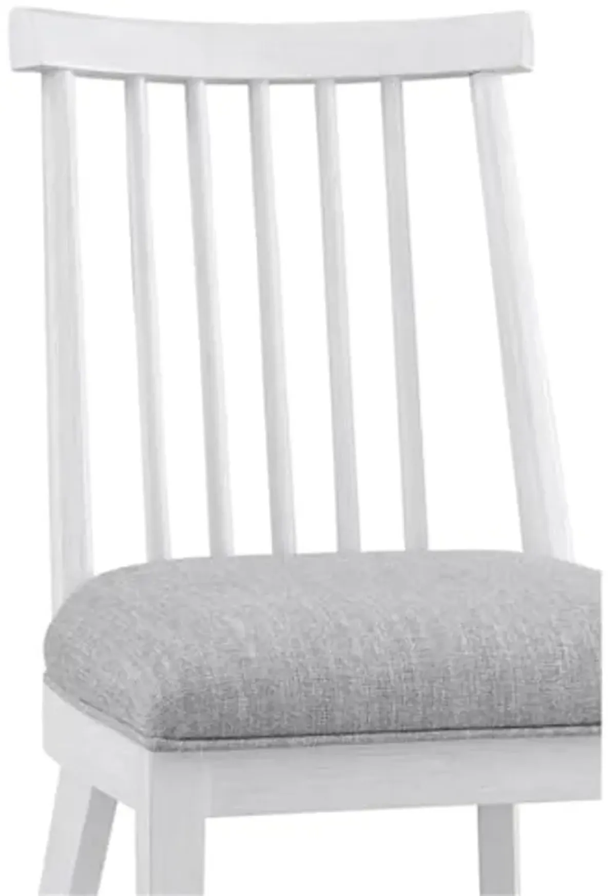 Bassett Mirror Company Nadine Coastal Contemporary Dining Chair in White Wood