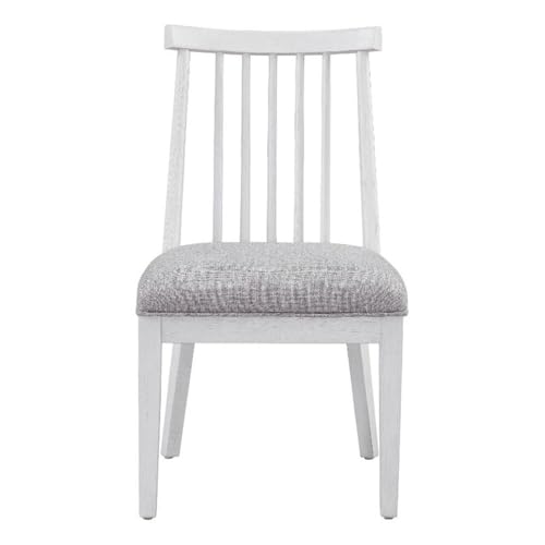 Bassett Mirror Company Nadine Coastal Contemporary Dining Chair in White Wood