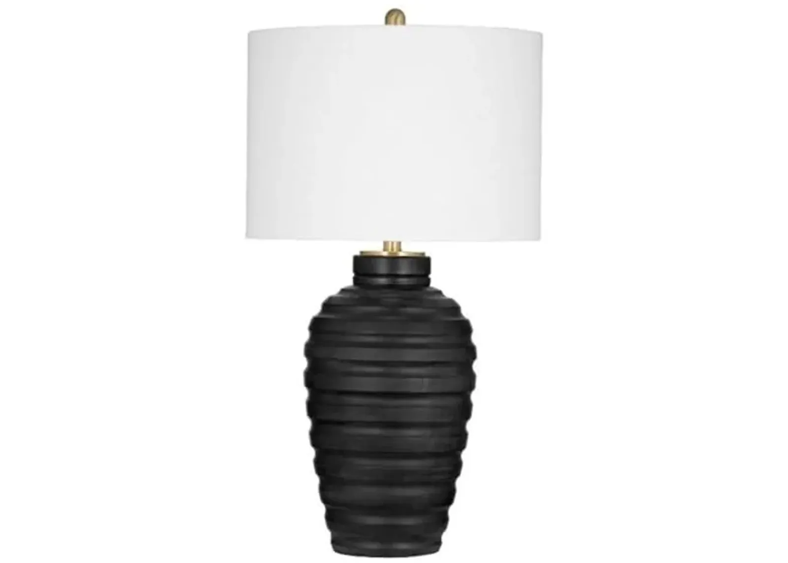 Hale Table Lamp in Contemporary Black Concrete