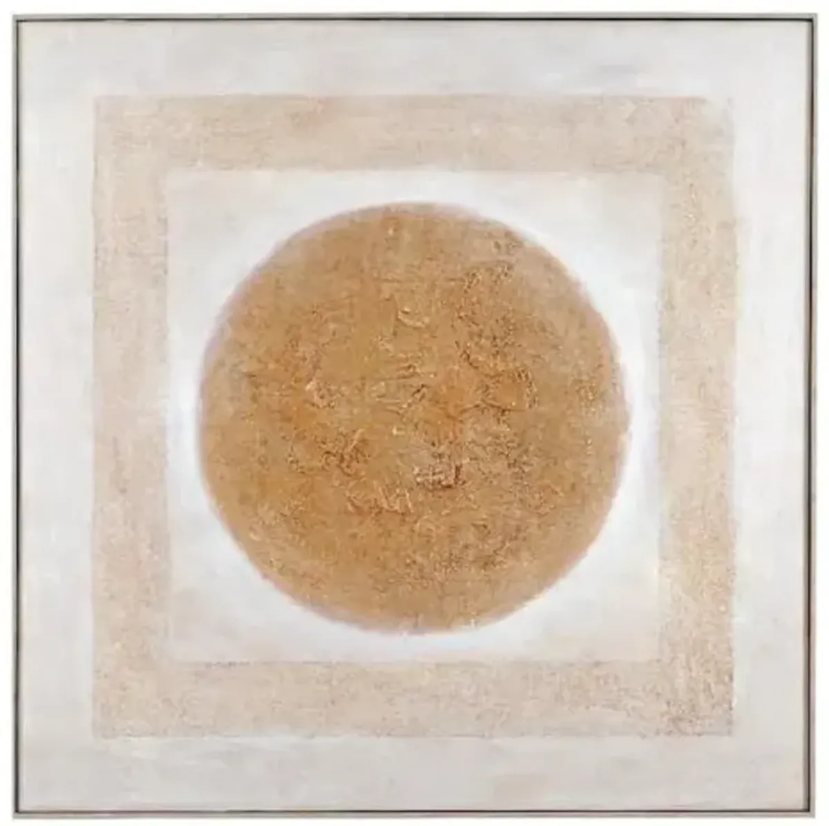 Bassett Mirror Company Central Framed Canvas - White Wash Frame