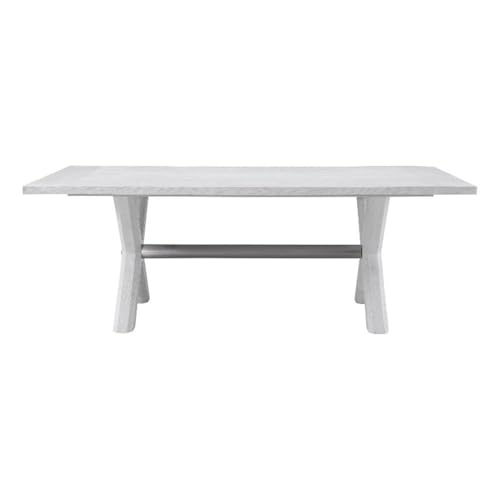 Bassett Mirror Company Nadine Contemporary Coastal Dining Table in White Wood