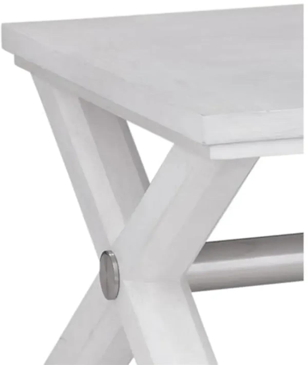 Bassett Mirror Company Nadine Coastal Contemporary Cocktail Table in White Wood