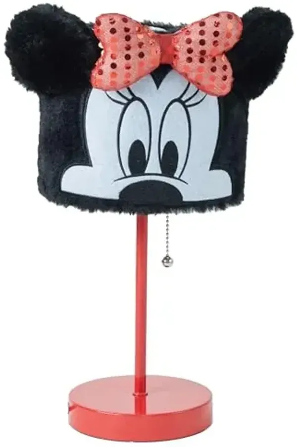Idea Nuova Disney Minnie Mouse Figural Plush Shade Stick Table Lamp