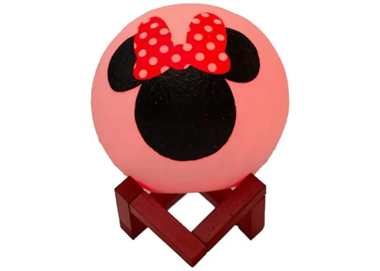 Idea Nuova Disney Minnie Mouse 6" LED Color Changing Moon Light,Battery or USB Operated