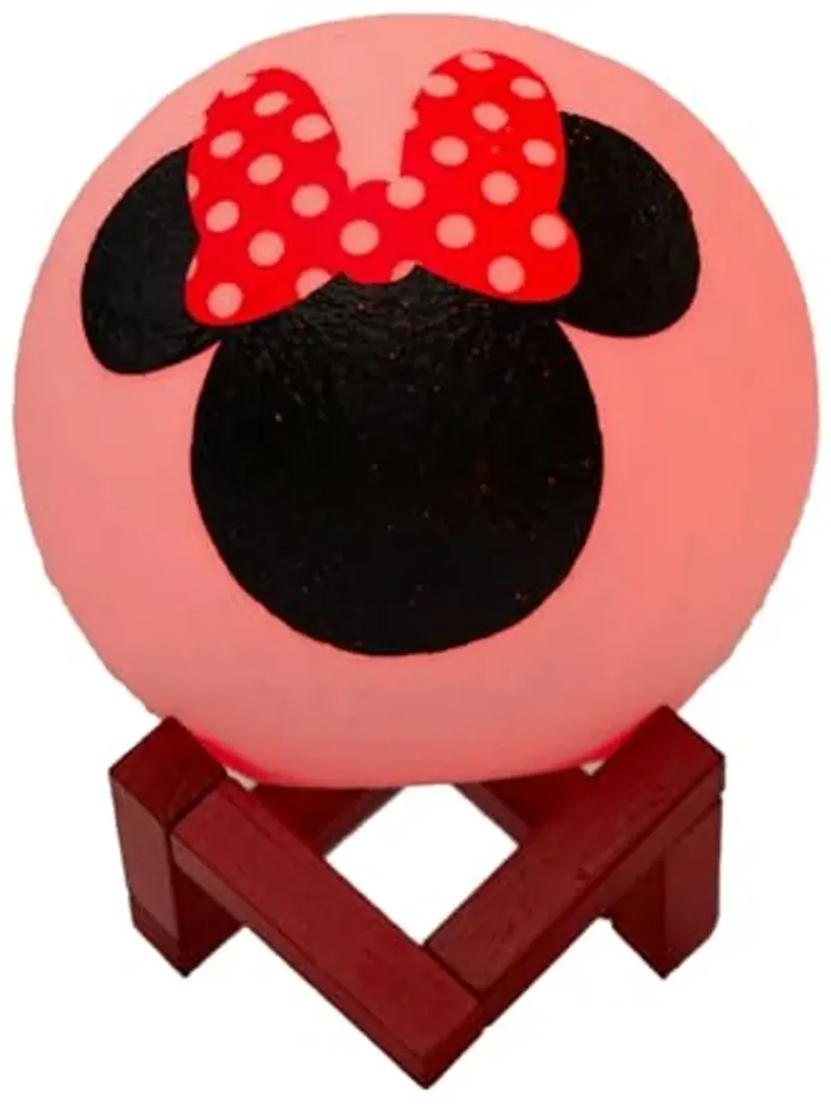 Idea Nuova Disney Minnie Mouse 6" LED Color Changing Moon Light,Battery or USB Operated