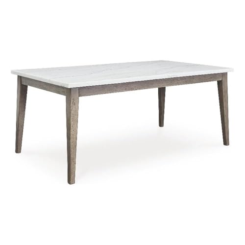 Ashley Furniture Loyaska White & Brown Dining Table