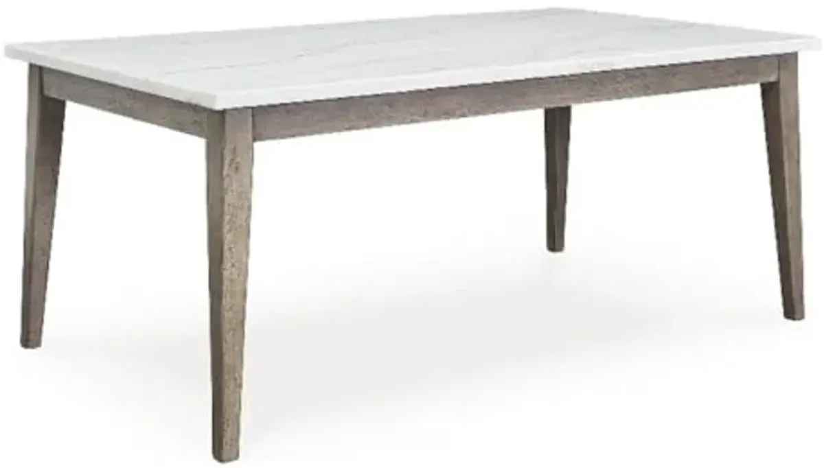 Ashley Furniture Loyaska White & Brown Dining Table