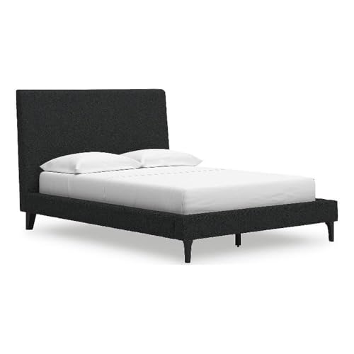 Ashley Furniture Cadmori Black Full Upholstered Bed with Roll Slats