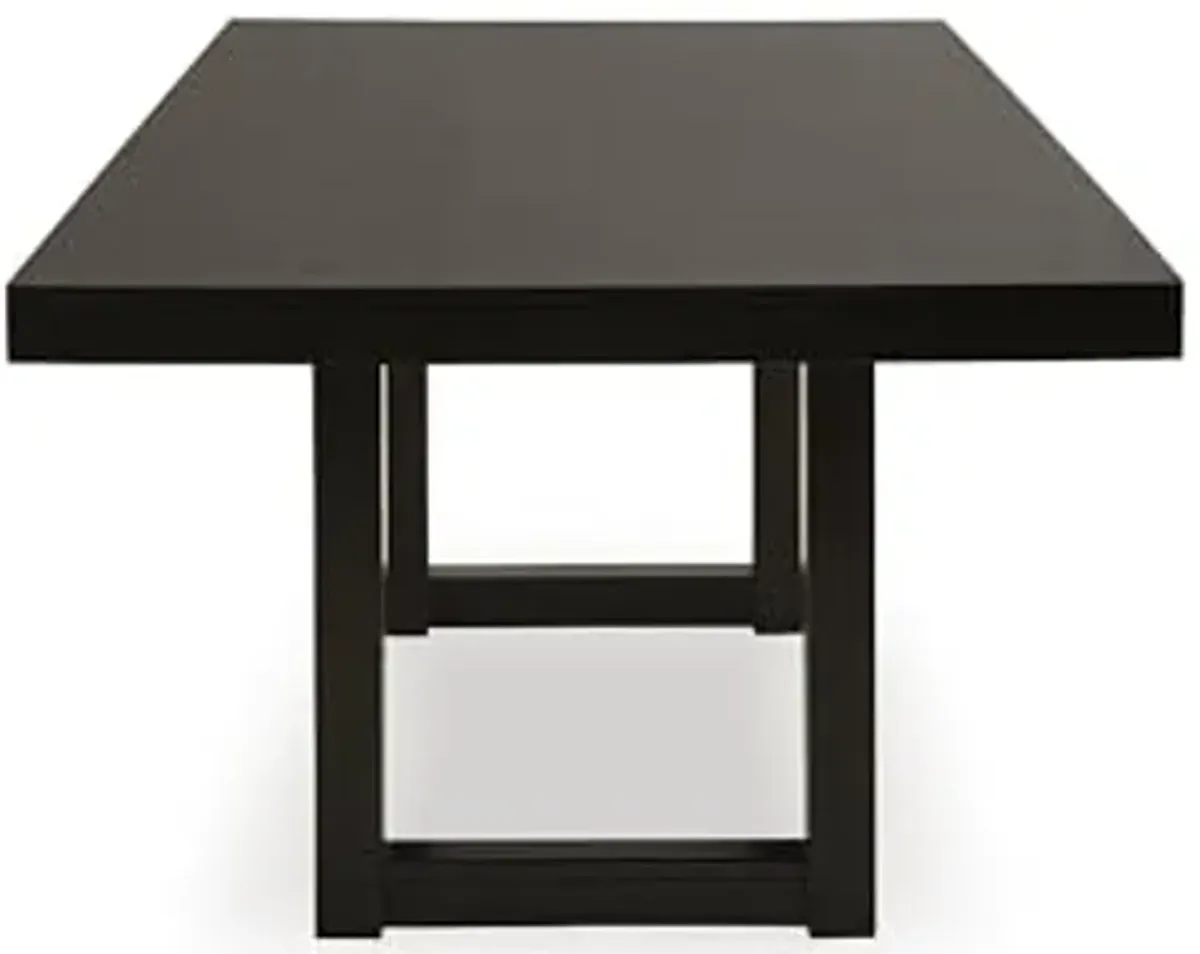 Signature Design by Ashley Neymorton Contemporary Dining Extension Table with Sled Base, Dark Brown