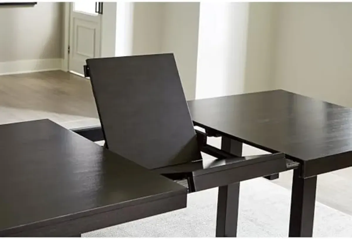 Signature Design by Ashley Neymorton Contemporary Dining Extension Table with Sled Base, Dark Brown