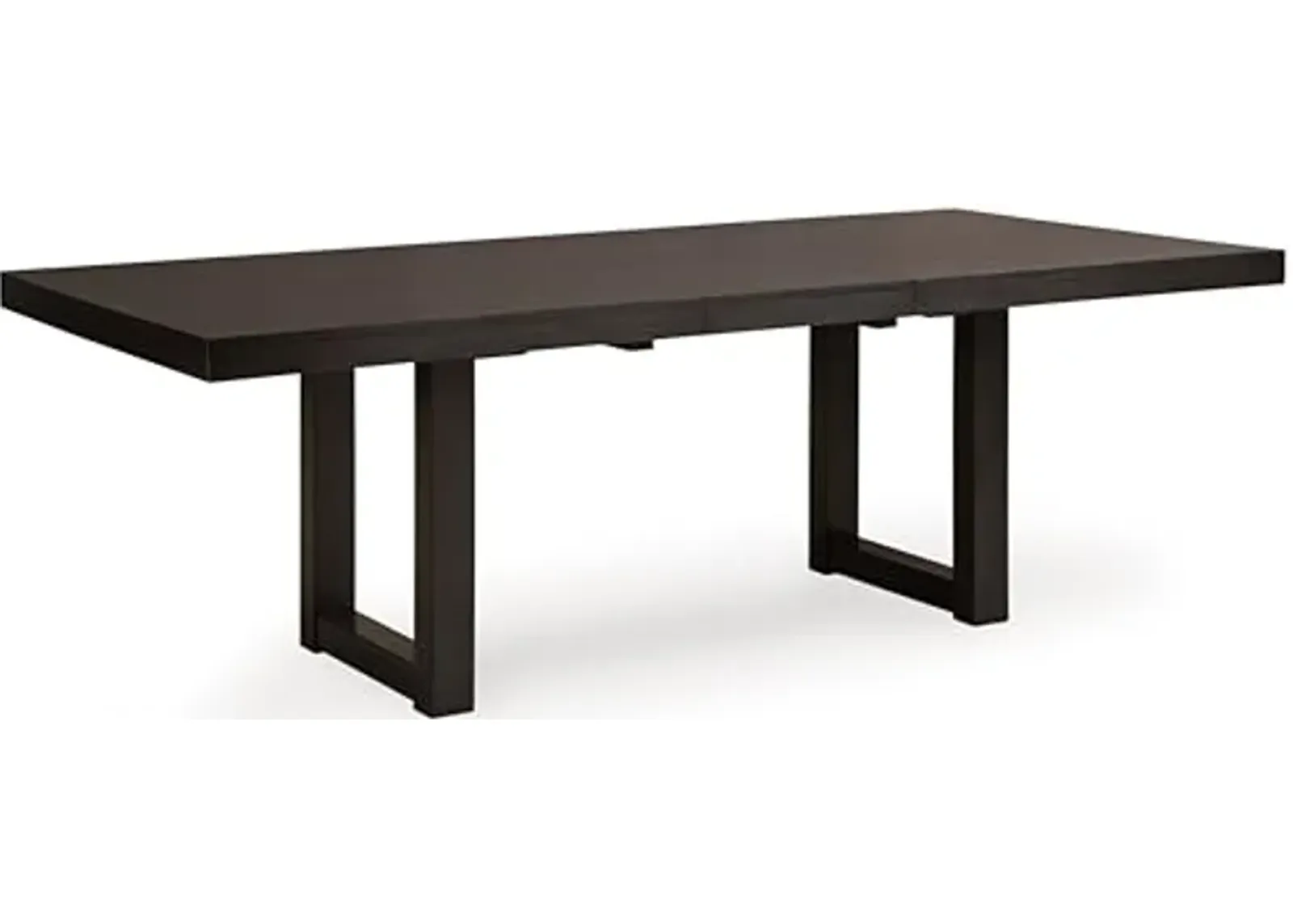 Signature Design by Ashley Neymorton Contemporary Dining Extension Table with Sled Base, Dark Brown