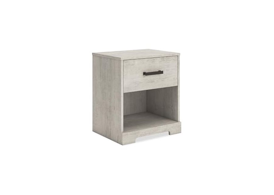 Signature Design by Ashley Shawburn 1 Drawer Nightstand, Whitewash