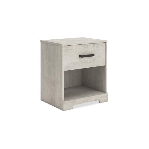 Signature Design by Ashley Shawburn 1 Drawer Nightstand, Whitewash