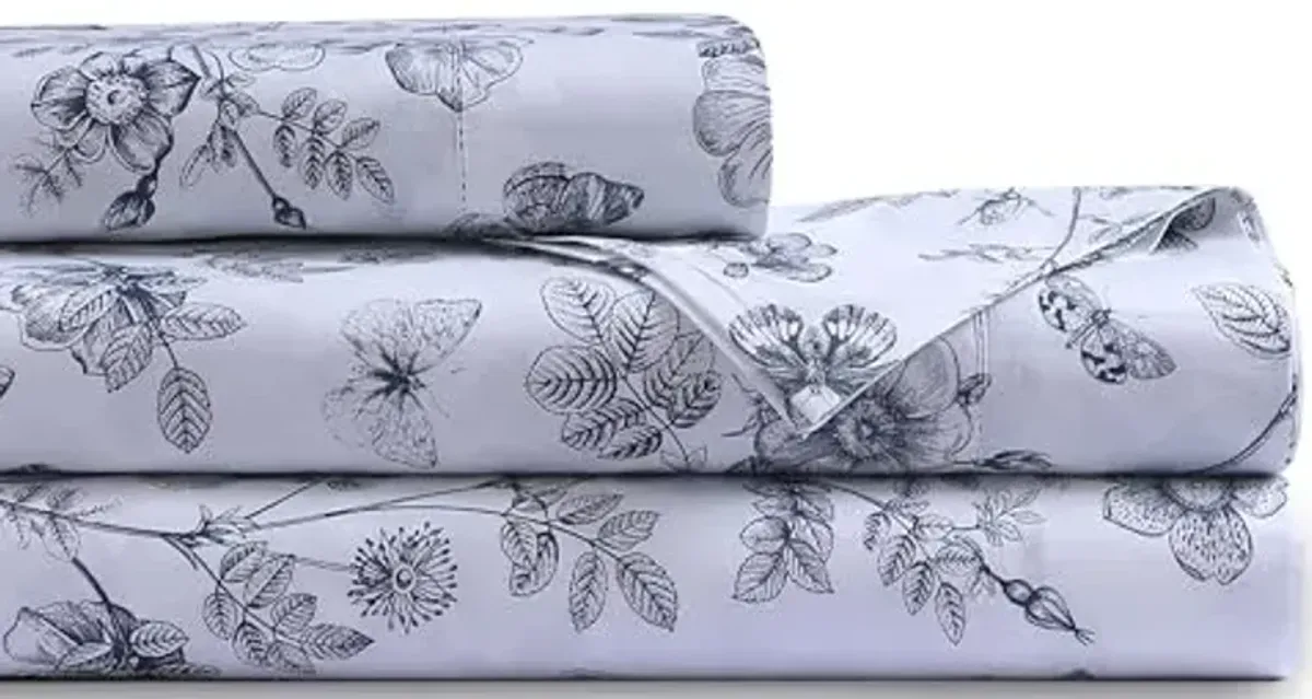 Tribeca Living Organic Cotton Standard Percale Pillowcases - 400 Thread Count, Extra Deep Pocket, Smooth, Crisp and Breathable, 2-Piece Pillowcase Set, Margot