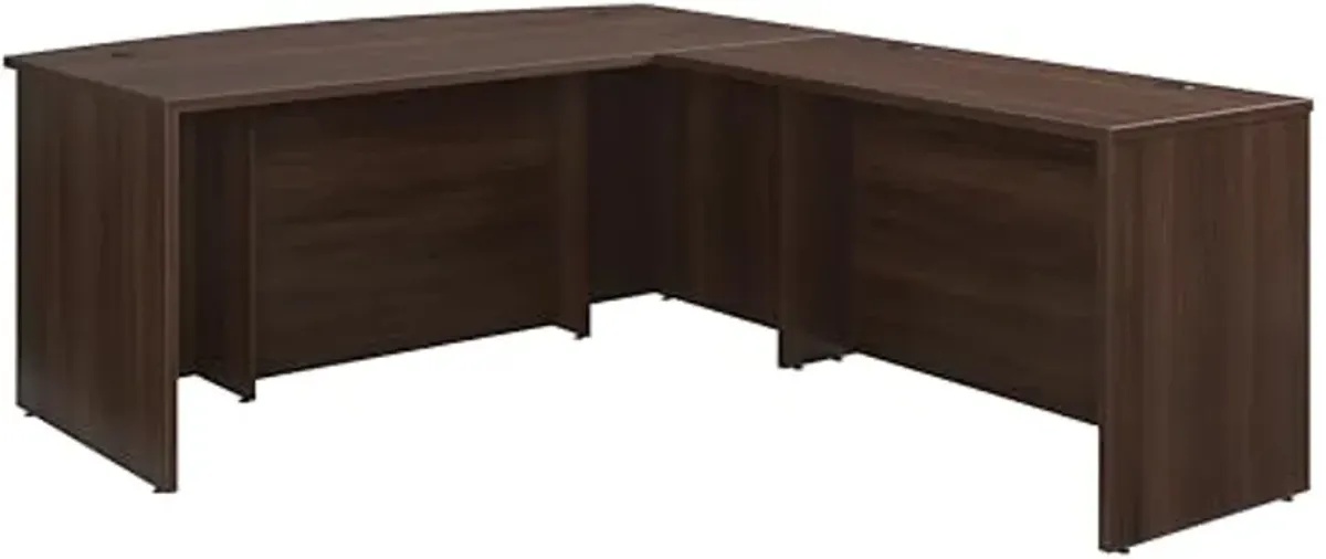 OfficeWorks by Sauder Affirm 72" Bow & 48" Return, Noble Elm Finish