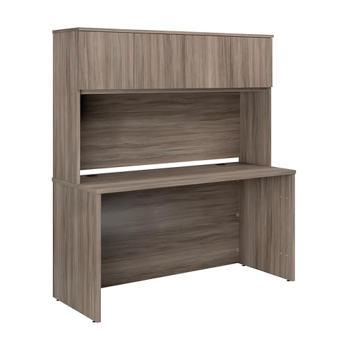 OfficeWorks by Sauder Affirm 60" Desk & 60" Hutch, Hudson Elm Finish