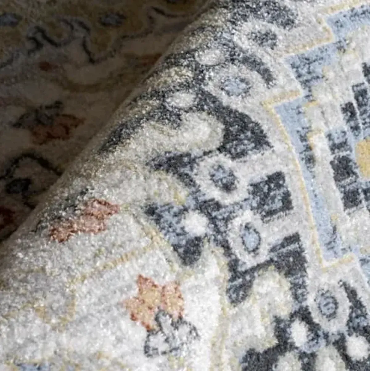 nuLOOM Bonia Medallion 2'8" x 8' Machine Washable Runner Rug for Living Room Bedroom Dining Room Entryway Hallway Kitchen, Blue/Cream