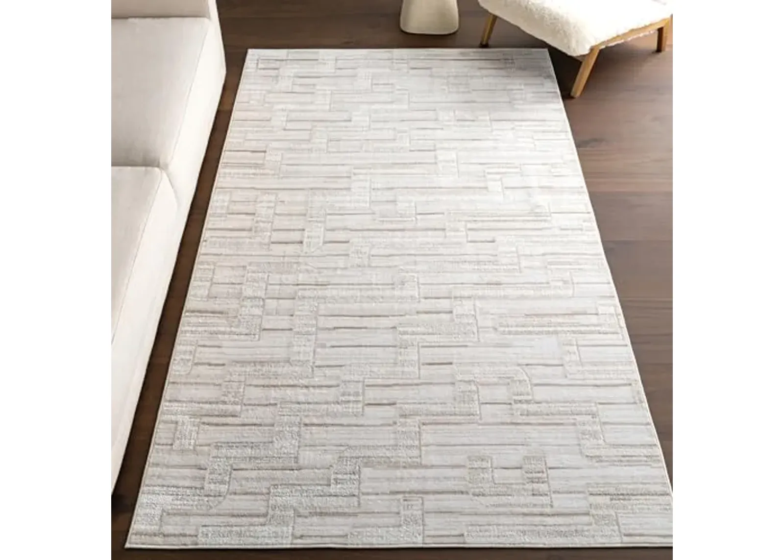 nuLOOM Cailin Geometric 9x12 Machine Washable Area Rug for Living Room Bedroom Dining Room Kitchen, Ivory/Cream