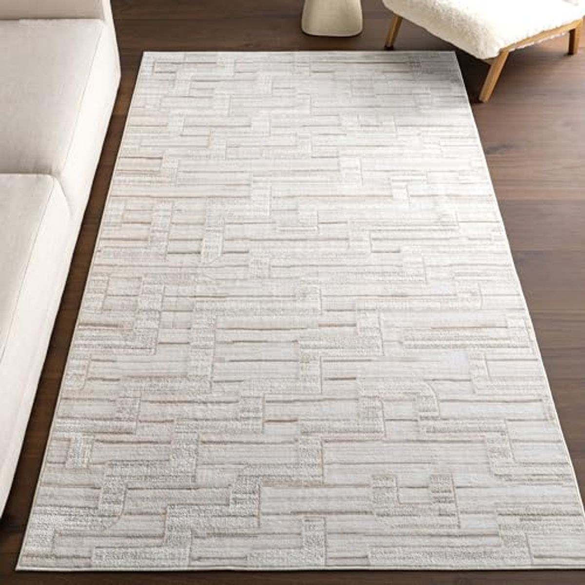 nuLOOM Cailin Geometric 9x12 Machine Washable Area Rug for Living Room Bedroom Dining Room Kitchen, Ivory/Cream