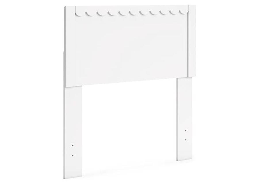 Signature Design by Ashley Hallityn Coastal Panel Headboard, Twin, White