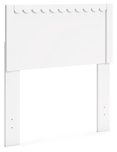 Signature Design by Ashley Hallityn Coastal Panel Headboard, Twin, White