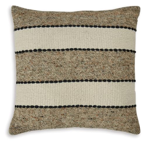 Signature Design by Ashley Rueford Pillow, Square, Beige & Dark Brown