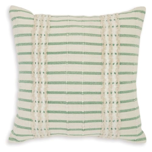 Signature Design by Ashley Rowton Pillow, Square, Green & White