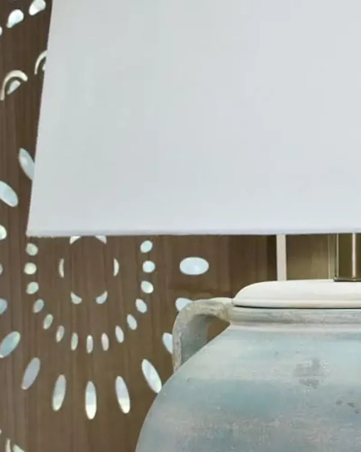 Signature Design by Ashley Shawburg Transitional Terra Cotta Table Lamp with 3-Way Switch, Light Green & White