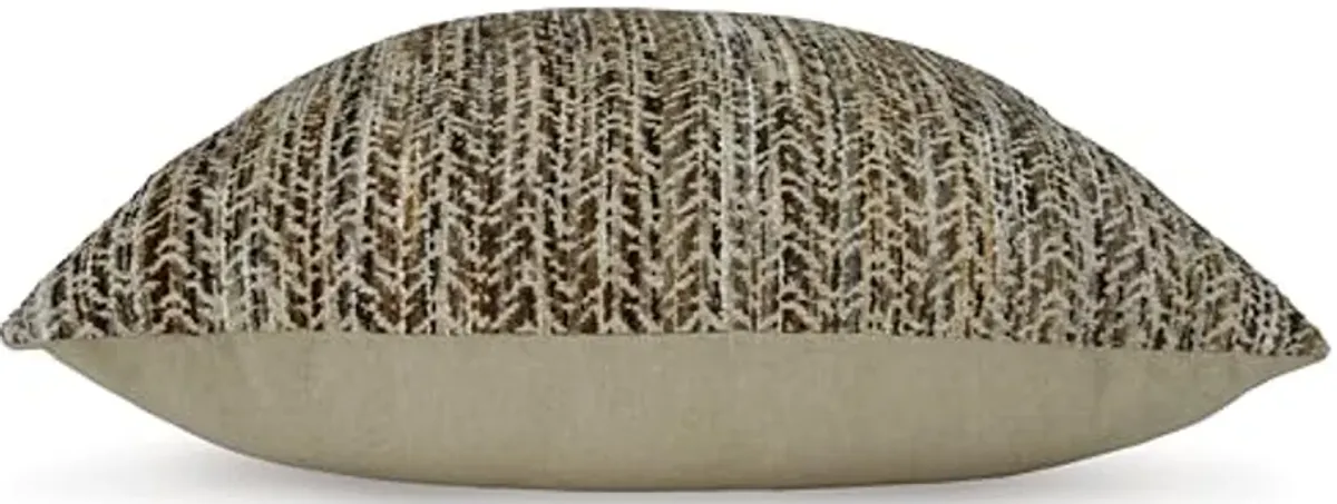 Signature Design by Ashley Jayner Pillow, Square, Dark Brown & Beige