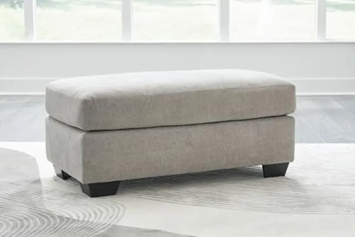 Signature Design by Ashley Avenal Park Casual Upholstered Ottoman, Light Gray