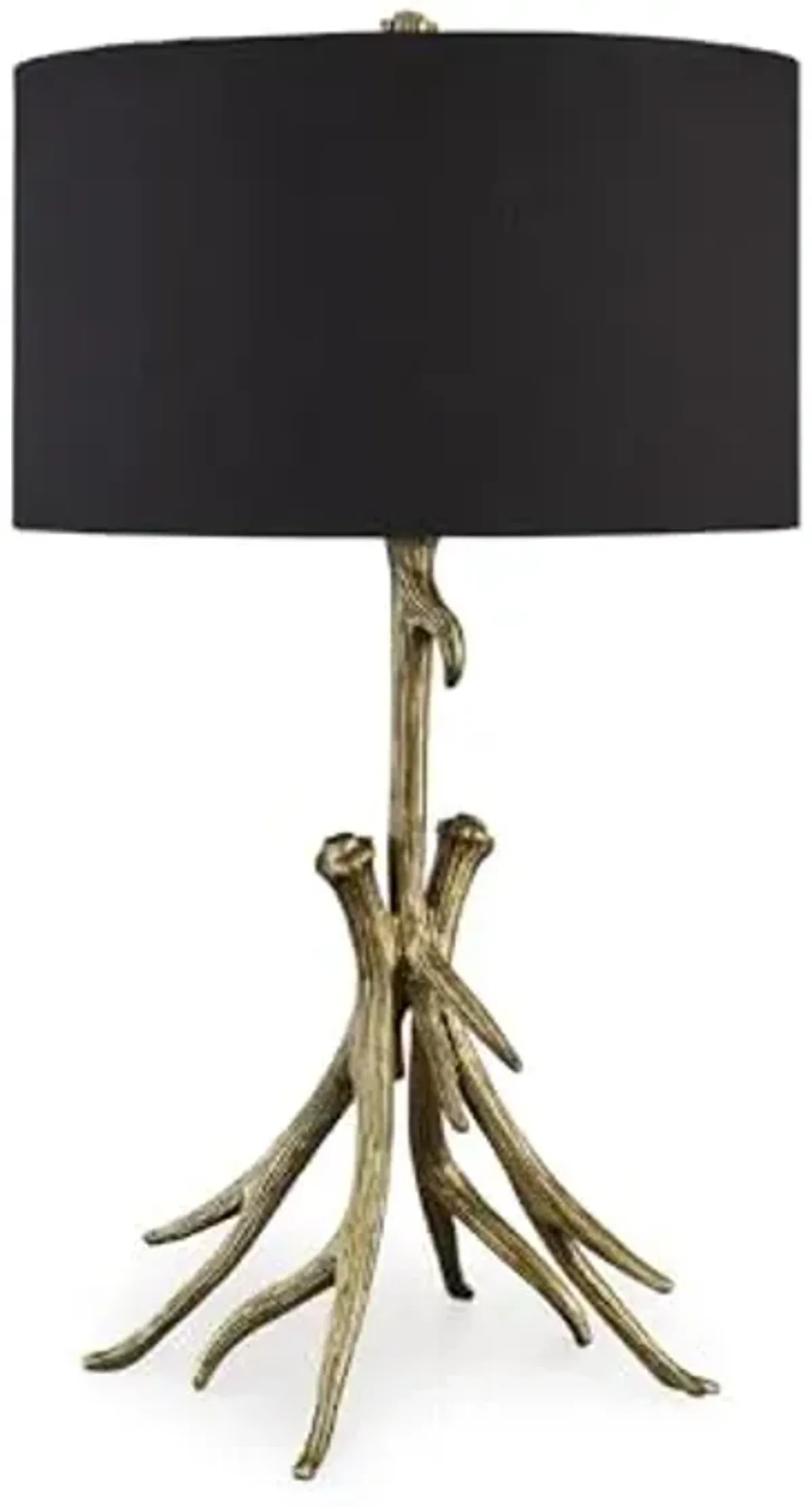 Signature Design by Ashley Josney Rustic Cast Aluminum Root Table Lamp with 3-Way Switch, Metallic & White