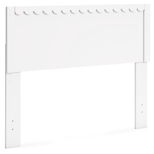 Signature Design by Ashley Hallityn Coastal Panel Headboard, Full, White