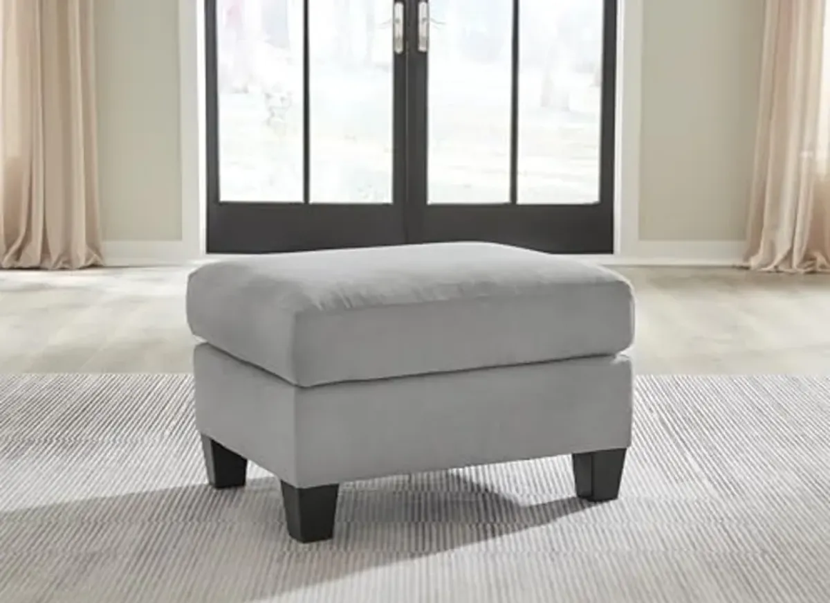 Signature Design by Ashley Adlai Casual Upholstered Ottoman, Light Gray