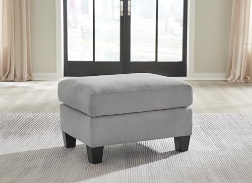 Signature Design by Ashley Adlai Casual Upholstered Ottoman, Light Gray