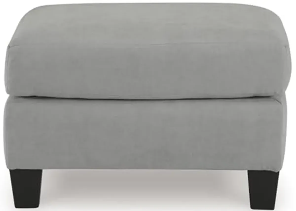 Signature Design by Ashley Adlai Casual Upholstered Ottoman, Light Gray