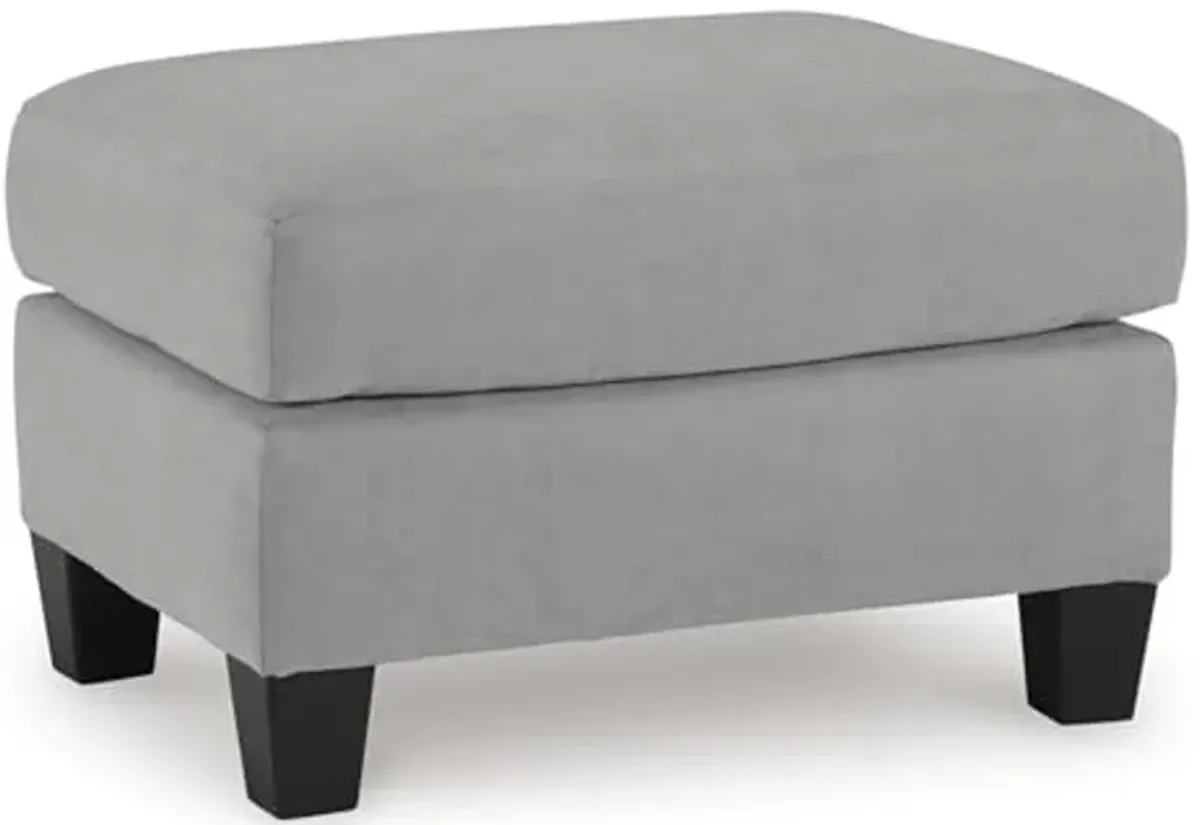 Signature Design by Ashley Adlai Casual Upholstered Ottoman, Light Gray