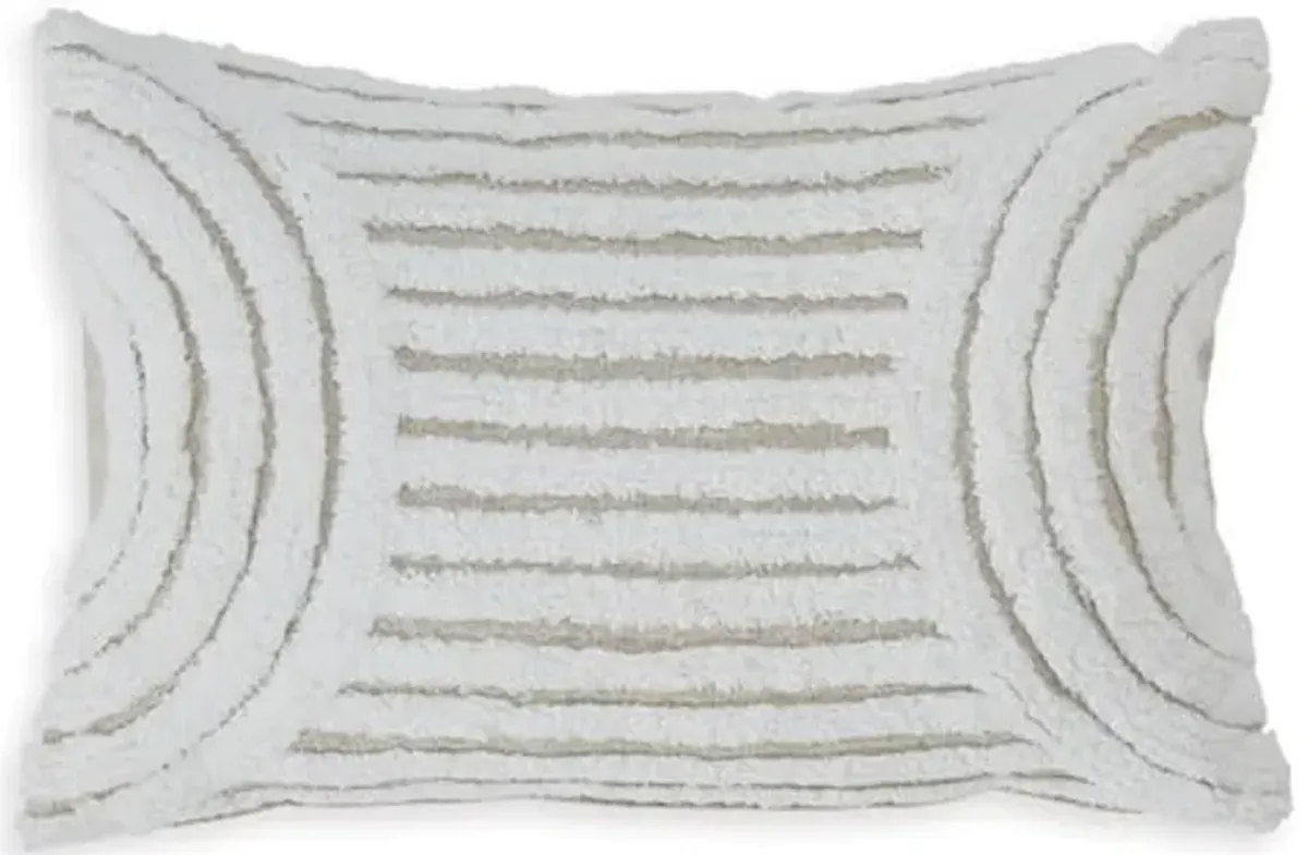 Signature Design by Ashley Farissen Pillow, Standard, White & Light Brown