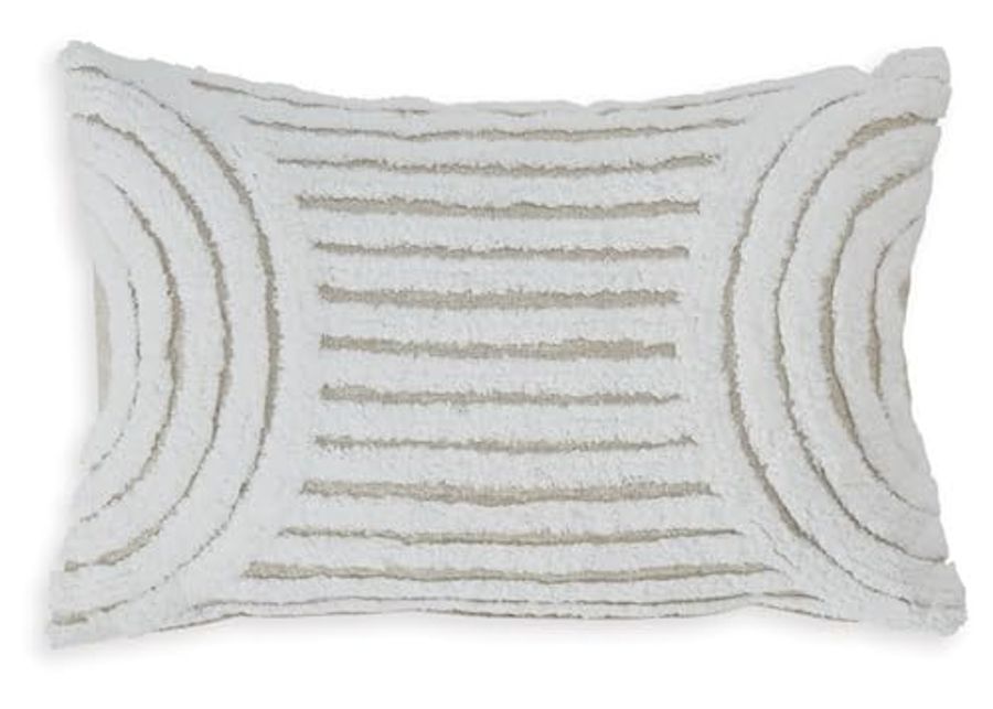 Signature Design by Ashley Farissen Pillow, Standard, White & Light Brown