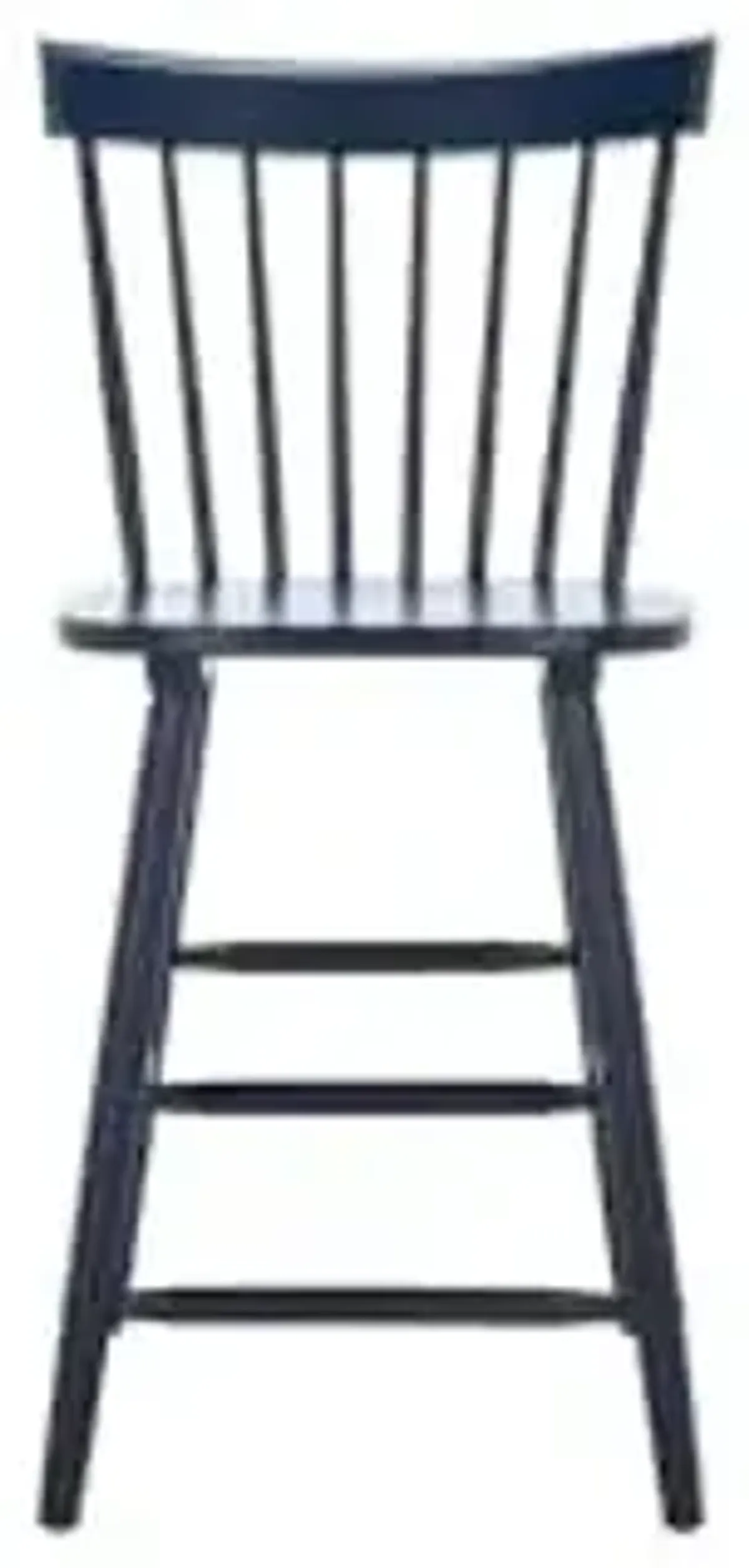 SAFAVIEH Home Collection Providence Farmhouse Navy Solid Wood Windsor Spindle 24-inch Seat Height Counter Stool Set of 2