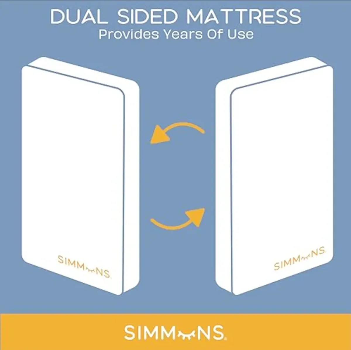 Delta Children Simmons Kids Slumbertime Monterey 4-in-1 Convertible Crib, Rustic Grey + Simmons Kids Quiet Nights Breathable Baby Bed Crib Mattress with Removable/Machine Washable Cover (Bundle)