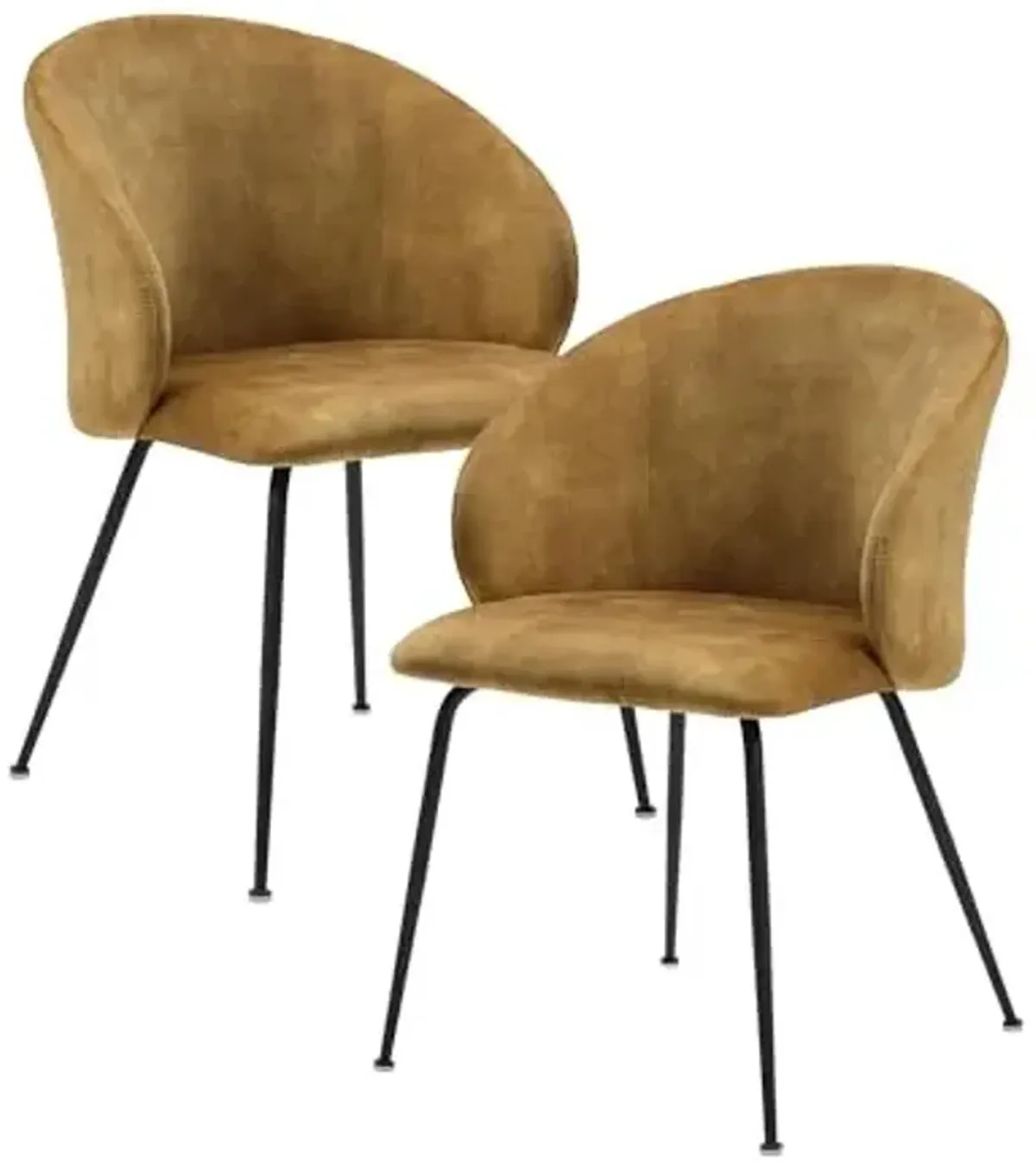 Homelegance 5920Mts Cosimo 2 Side Chair, Mustard, 1 Unit