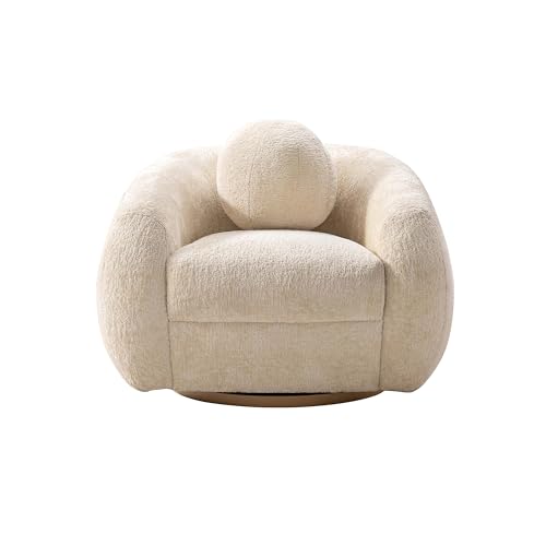 Manhattan Comfort Modern Verandah Chenille Accent Chair, Cream