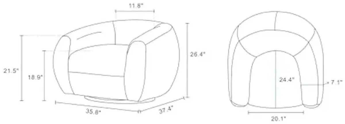 Manhattan Comfort Tribeca Swivel Accent Chairs Set of 2, Upholstered in Chenille, Kiln-Dried Birch Wood Frame, Ideal for Modern Living Room, Includes Round Pillow, Fully Assembled, Olive Green