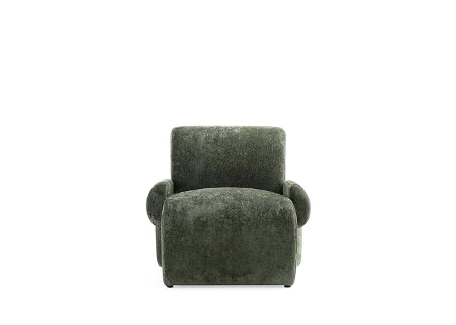 Manhattan Comfort Modern Verandah Chenille Accent Chair, Olive Green