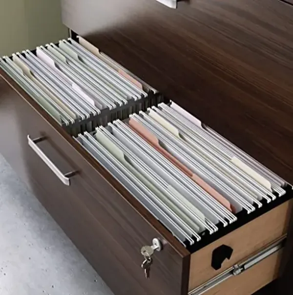 OfficeWorks by Sauder 60" x 35" Bowfront Desk with Lateral File, Noble Elm Finish