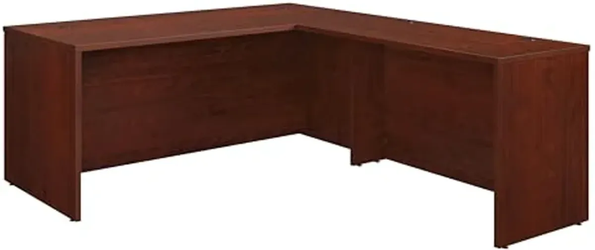 OfficeWorks by Sauder 72" x 78" L-Desk Combo, Classic Cherry Finish