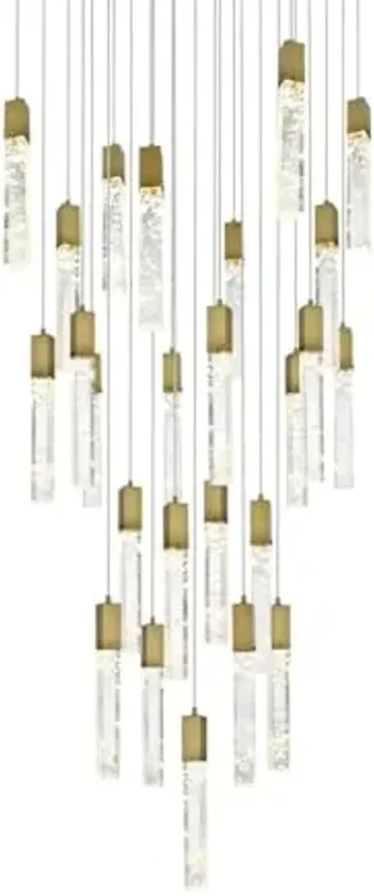 Elegant Lighting 2088G36SG Aurora - 6.5W 25 LED Chandelier-19 Inch Tall and 36 Inch Wide, Finish Color: Satin Gold
